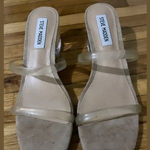 Steve Madden Clear Mule Sandals